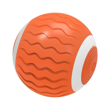 Cat Toy Ball Intelligent Funny Ball, 360 Degree Rotating Interactive Cat Toy USB Orange