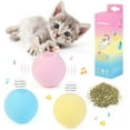 thumbnail image 1 of Cat Toy Ball - Interactive Cat Toys for Indoor Cats Refillable Catnip Toys for Cats Kitten Pet Cat Kicker Toys of Funny Lifelike Animal Chirping Sounds Bird Cricket Frog 3PCS B, 1 of 9