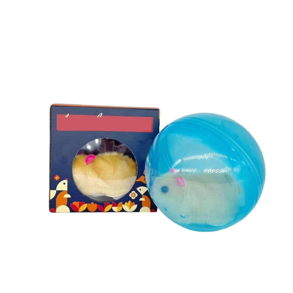 Cat Toy Ball Interactive Rolling Brown Mouse Blue Shell With Rechargeable Set 1 Pack Automatic Moving Pet Entertainment Toy For Indoor Cats Kitten Exercise Boredom Relief Daily Play