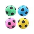 thumbnail image 1 of Cat Toy Balls, Interactive Latex Foam Balls with Feather for Indoor Cats, Soft Bouncy Soccer Pattern Chase Toys for Self-Play and Exercise, Random Colors, 1 Piece, 1 of 8