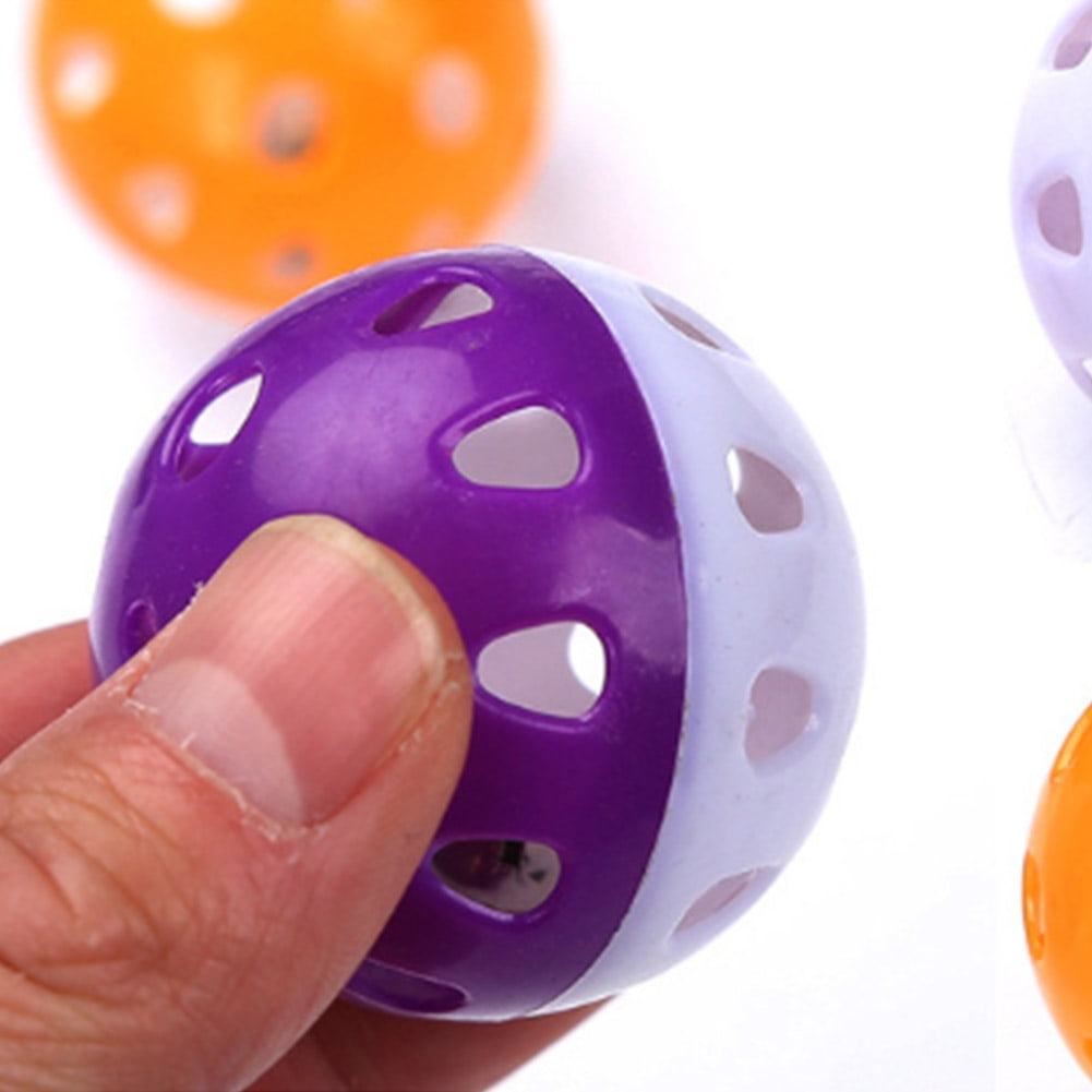 Cat Toy Balls With Bell Inside 1.57in Plastic Kitten Chase Toys Jingle