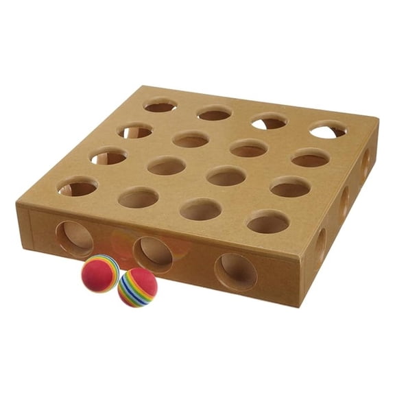 Cat Toy Box Peek-a-Prize - Interactive Puzzle Toys for Indoor Cats - Wooden Hide and Seek Box - Keeps Cats Entertained & Mentally Stimulated