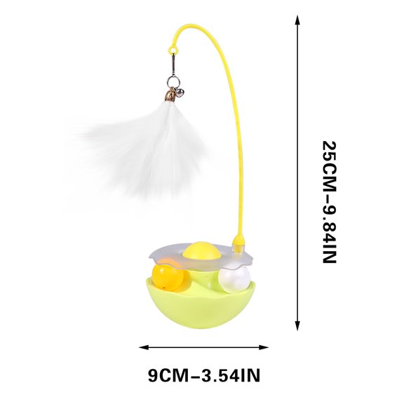 Cat Toy Cat Toy Interactive 4-in-1 Plaything with Ball Track Mint Ball for Oral Care Exercise Toy for Indoor Cats All Breeds Non-Tip Design Stable Base Activity Pet Entertainment Durable Material