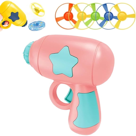 Cat Toy Disc Launcher,Cat Toy Propeller Launcher with Colorful Flying Propellers Set,Cat Playing Tracking Interactive Toys for Kitten Chasing Training Hunting