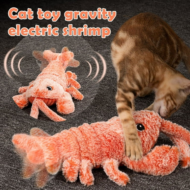 Cat Toy Electric Shrimp Cat Interactives Toy Usb Electric Plush Shrimp Toy  Shrimp Biting Chewing And Kicking