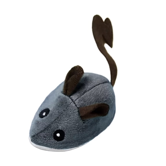 Cat Toy, Electric Squeaky Simulation Gray Mouse, 1 Pack Interactive Smart Electronic Moving Plush Mouse, for Indoor Cats Kittens Chase Teeth Cleaning Boredom Relief Play Exercise