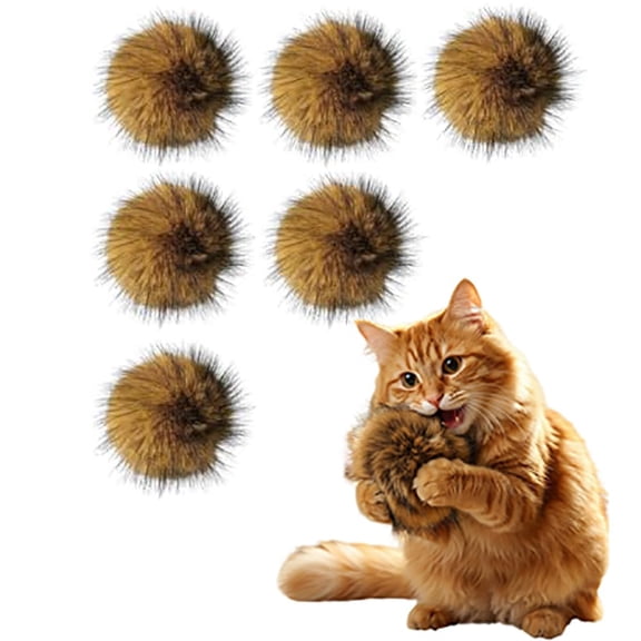 Cat Toy Faux Rabbit Fur Ball,2026 New Soft Rabbit Fur Catnip Balls,Fluffy Catnip Toy for Indoor Cats,Washable & Fun to Chase for Exercise and Bonding