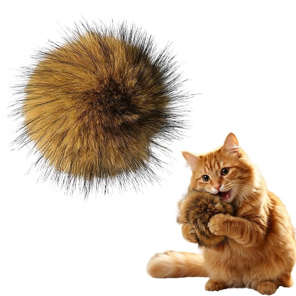 Cat Toy Faux Rabbit Fur Ball,2026 New Soft Rabbit Fur Catnip Balls,Fluffy Catnip Toy for Indoor Cats,Washable & Fun to Chase for Exercise and Bonding