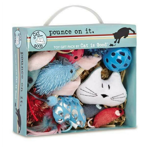 Cat Toy Gift Packs Pounce On It Catnip Teaser Ball Wand Mice 12pc Assorted Set