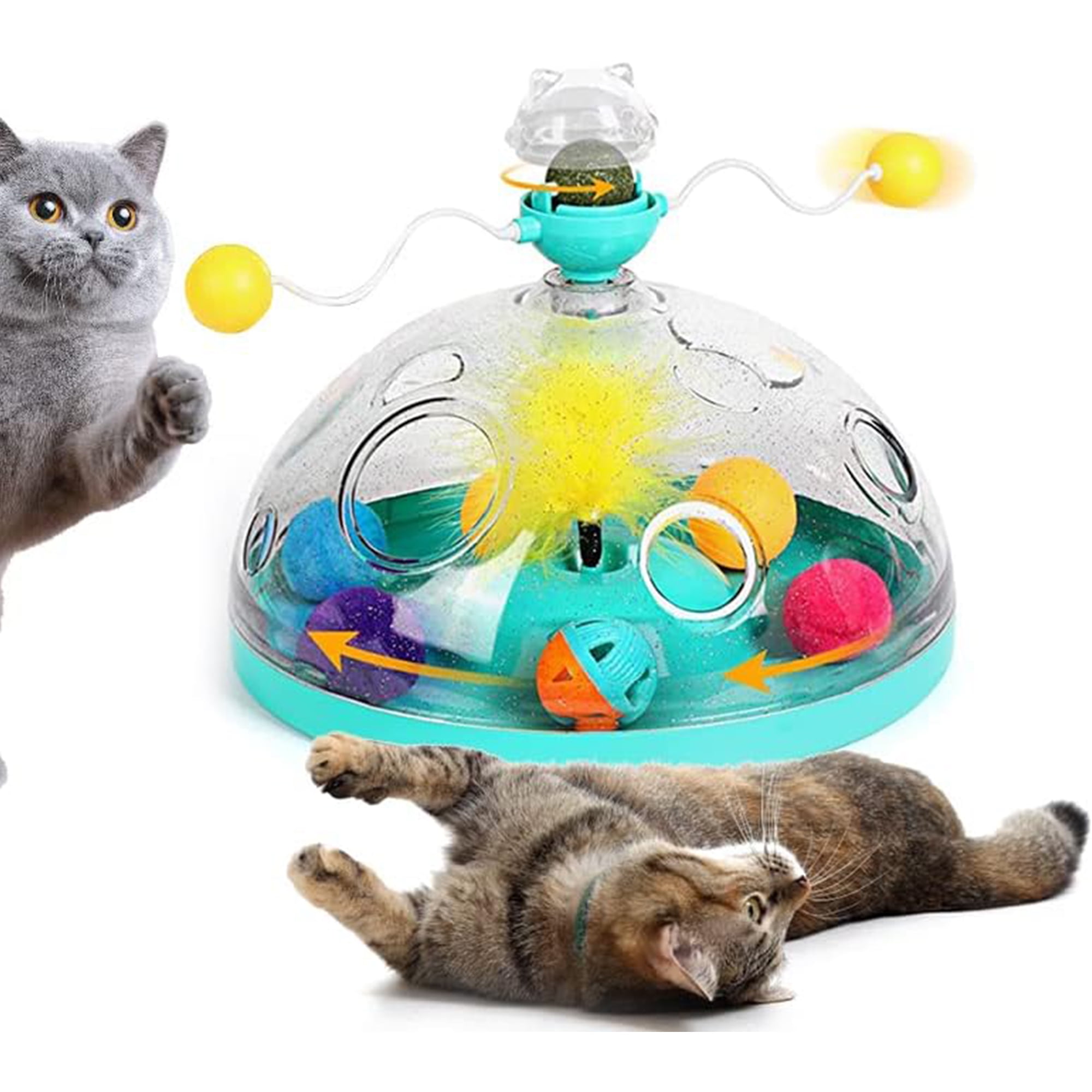 Image showcasing Cat Toy Indoor for Cats,Interactive Best Kitten Puzzle Feeder Toys ...