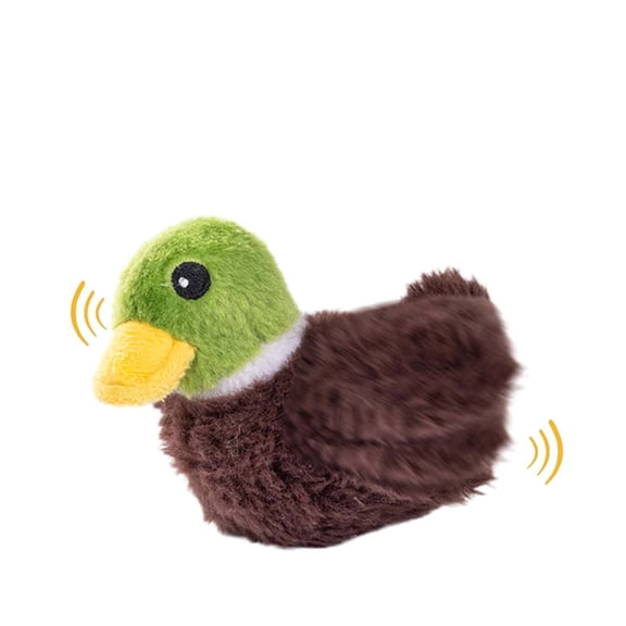 Cat Toy, Interactive Duck Toy, Plush Pet Toy, Indoor Kitten Entertainment, Sound Activated Design, Bite Resistant Lint Material, Hanging Lanyard Style for Home Daily Cat Play and Bonding Time