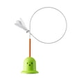 thumbnail image 1 of Cat Toy, Interactive Feather Wand With Suction Cup, Bell, Handheld Self-Pet Entertainment For Cats, Green, 1 of 5