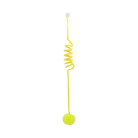 Cat Toy Interactive Spiral Cat Toy with Hanging Pom Pom Ball and Spring Design for Indoor Pet Play and Enrichment Activities Cat Toys for Indoor Cats, Interactive Self-Play Hunting Toys for Kittens,