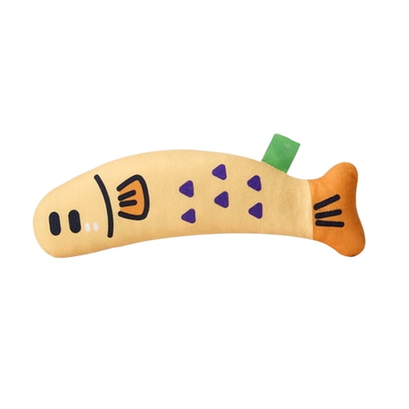 Cat Toy Kicker Pillows, Plush Catnip Cat Fish Toy Interactive Cat Toy, 8.7'' Soft Saury Fish Kitten Felines Kicker Toy for Kitty Cuddle Chew Scratch Play Exercise
