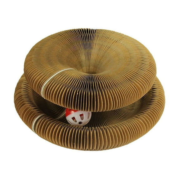 Cat Toy,Magic Organ Cat Scratch Board,Foldable Cat Accordion Toy,Cardboard Cat Toys,Interactive Scratch Pad Cat Toy with Ball,Compact Accordion Interactive Toy with Bell Ball,Cardboard Scratch Pad