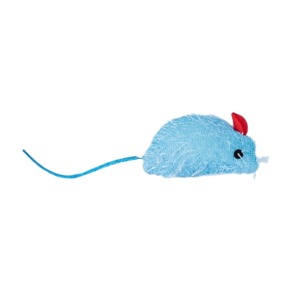 Cat Toy Mouse Blue Candy Color Plush Chew Toy For Indoor Cats Self-Play Boredom Relief 1 Pack