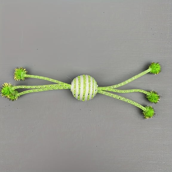 Cat Toy Net Tube Wrapped Rope Ball Jincong Ball Cat Self-Entertainment Toy Teasing Ball Cat Six-Claw Toy, Without Battery