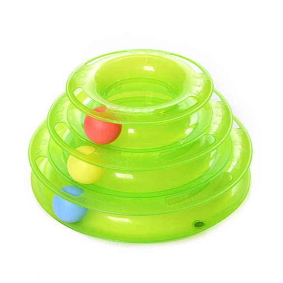 Cat Toy Roller Cat Toys 3 Level Towers Tracks Roller with Three Colorful Ball Interactive Kitten Fun Mental Physical Exercise Puzzle Toys