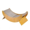 thumbnail image 1 of Cat Toy Scratching Toy Protecting Furniture Floor Carpet Couch Moon Shape Bed for Playing and Napping, 1 of 12