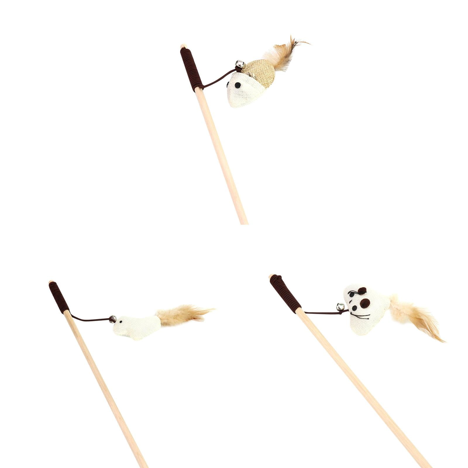 Cat Toy Teasing Cat Stick Feather Suzuki Teasing Cat Stick Wooden Stick