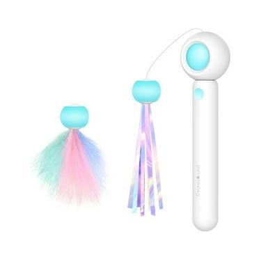 Cat Toy With Plush Feather Automatic Pet Interactive Supplies Safe Creative Funny Laser Cats Stick
