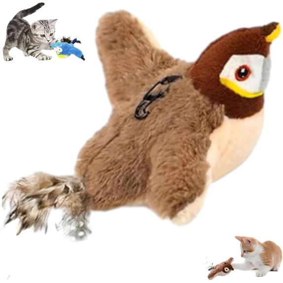 Image result for Cat Toy with Chirping Flapping Bird, 3 Mode USB Rechargeable ...