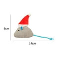 thumbnail image 1 of Cat Toy with Christmas Hat, Colorful Plush Kicking Mice for Kittens, Christmas Decorations for Home, Interactive Pet Stocking Stuffer, 1 of 2