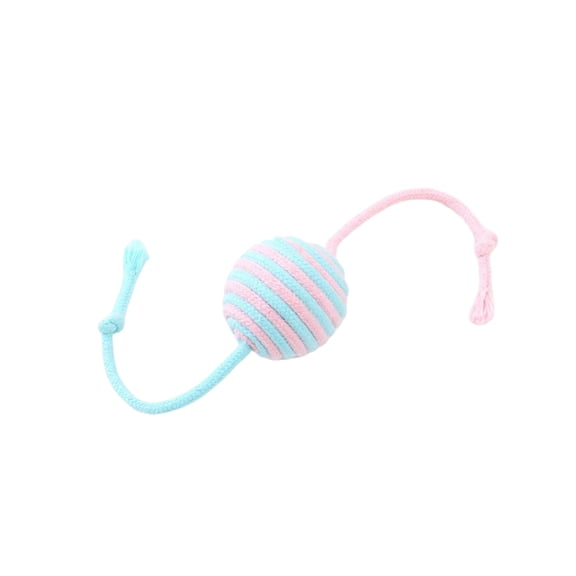 Cat Toys Under $5 Interactive Rope Ball Toy for Pets Durable Soft Plush Ball with Dual Rope Design for Chewing and Tugging Games Interactive Pet Toys Squeaky Animals, Toys for Cats to Play Alone Indo