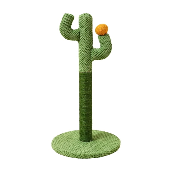 Cat Toys, Cactus Cats Scratching Post, Vertical Wear-Resistant Cat Scratching Post Cactus Design Sisal Pole Floor Kitten Scratcher for Indoor Cats (Large)