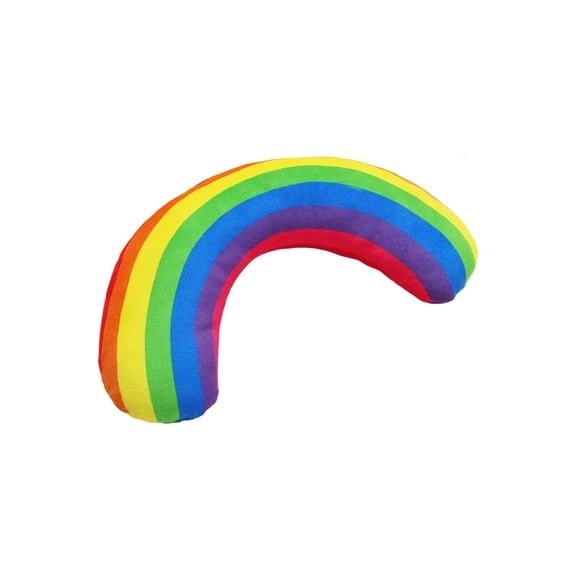 Cat Toys with Catnip Pillow - Cat Toys Rainbow-plush Cat Bed Interactive Chew Toy for Indoor Cats, Soft Comfort Cushion Accessories, Fun Bite Toy for Pet, 6.3"