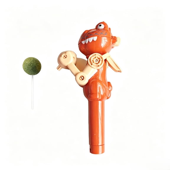 Cat Toys,Dinosaur Candy Dispenser | Retractable Lollipop Holder for Interaction Game | Built-In Catnip Ball for Cat Oral Cleansing | Fun Birthday Gifts