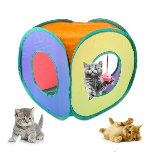 Cat Toys Foldable Funny Holes Cat House for Home Outdoor Exercise Dogs