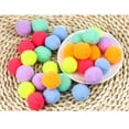 thumbnail image 1 of Cat Toys for Indoor Cats, 20 Pack 1.6 Inch Soft Plush Balls, Quiet Interactive Kittens Toys for Batting and Chasing, Colorful Sensory Enrichment Pet Supplies A, 1 of 5