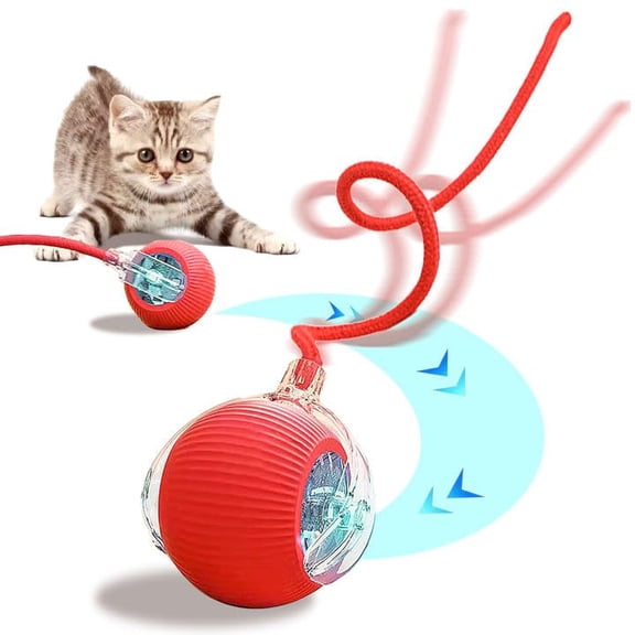 Cat Toys for Indoor Cats, Interactive Cat Ball Self Moving, Automatic Kitten Toy, Smart 360° Electric Rolling Dog Ball Toys USB Rechargeable Quiet Play for Bored Indoor Cats