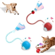 Cat Toys,Interactive Cat Toy Ball, 2 Pack Automatic Moving Toys with Smart Obstacle Avoidance & Bird Chirping Sounds for Indoor Cats