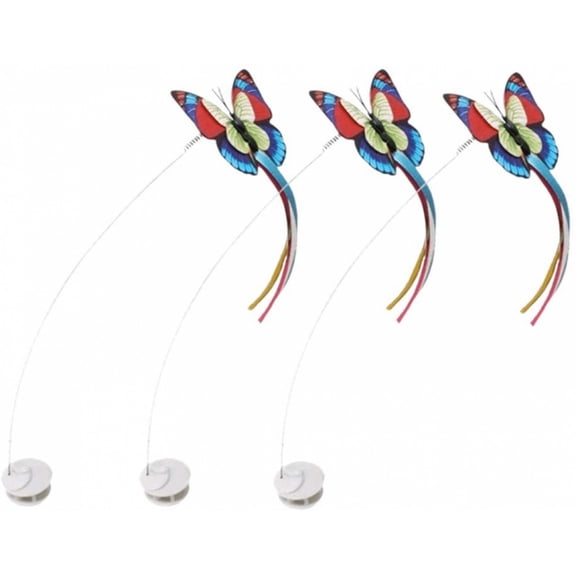 Cat Toys, Interactive Cat Toy Butterfly Funny Exercise Electric Flutter Rotating Kitten Toys, Cat Teaser with Replacement,Refill