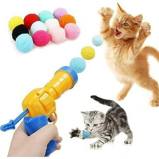 Fmshpon 3 Pcs Cat Toy Balls with Bell - Round Cat Pom Pom Balls Built-In Bell, Colorful Furry Ball with 3 Different Sizes for Indoor Inte