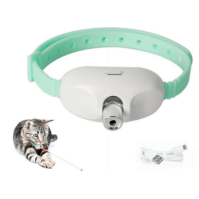 Cat Toys, Interactive Laser Cat Toys for Indoor Cats, USB Rechargeable Kitten Toy, Adjustable 9.1–13.4"(23-34cm), 2 Models & 41°Adjust Angle, Automatic Cat Toy for Chase Fun Play Exercise - (Green)