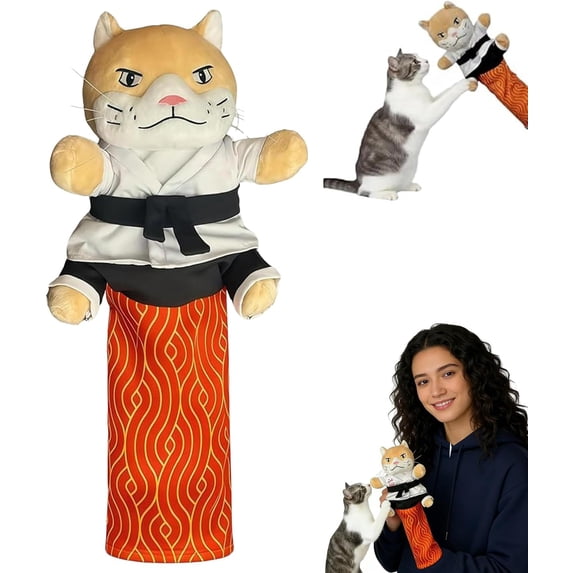 Cat Toys Interactive Puppet Glove, Cat Wrestling Glove with Protective Forearm Sleeve,Interactive Hand Puppet Toy for Safe Play,Training,Hand Biting and Play Boxing
