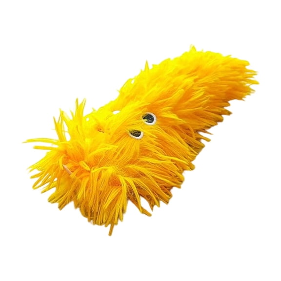 Cat Toys Plush with Crinkle Paper and Catnip - 9x3" Interactive Kick Toy for Indoor Cats Kittens Self Play Chewing Scratching Exercise Fun Pet Yellow