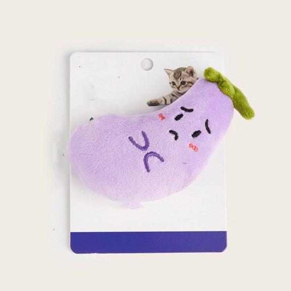 Cat Toys Vegetable Shaped Catnip Plush Toy, Mint Scented Scratch Resistant Interactive Toy for Indoor Cats(d)