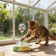 thumbnail image 1 of Cat Track Toy with Treat Dispenser, Interactive 3-in-1 Cat Puzzle Toy, Spinning Ball Track & Spring Treat Ball for Indoor Cats, Slow Feeder Enrichment Toy, 1 of 6