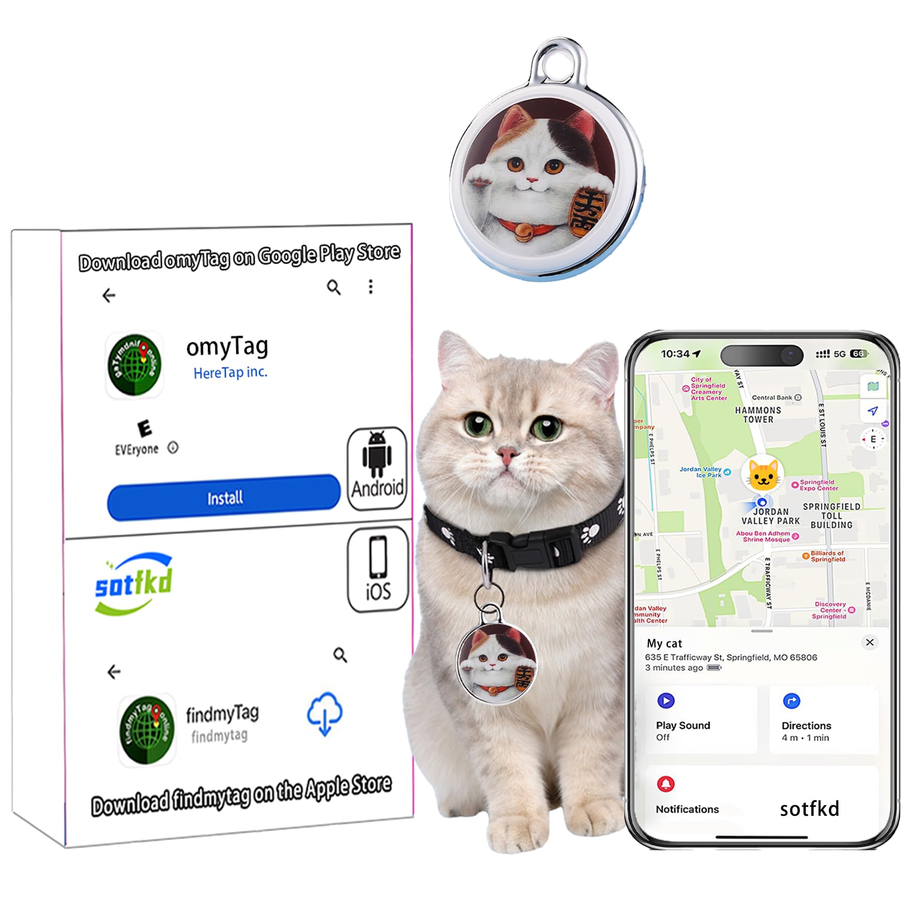 Cat Tracker-Airtag Cat Collar-Pet Tracker-GPS Tracker for Cats ...