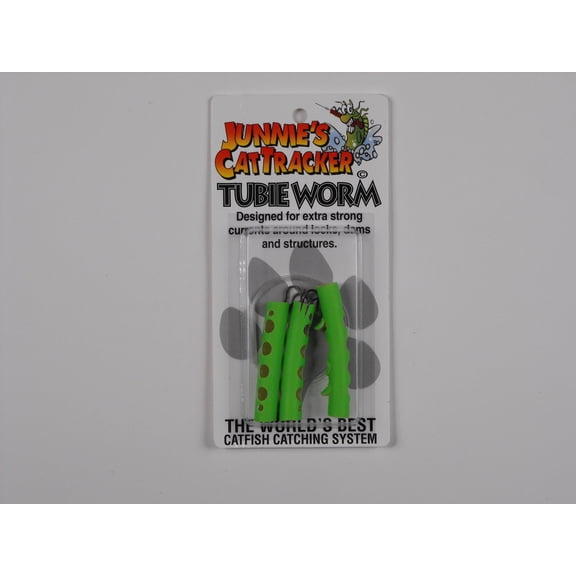 Cat Tracker CCTU3-HG CTTU3-HG Tubie Worm Hot Green 3/Pk