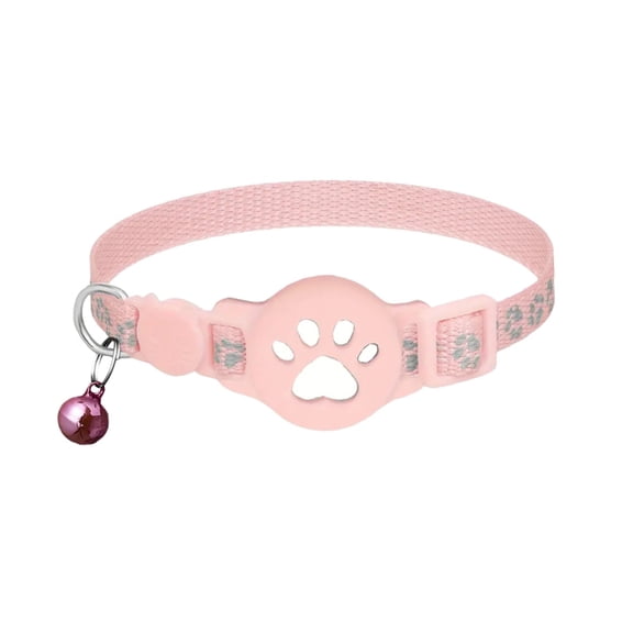 Cat Tracker Collar for Small Cats - Real Time Cat GPS Tracker No Monthly Fee, Pet Tracker for Cats Works with Apple & iOS, No SIM Required,Long Battery Life,Adjustable Smart Collar for Cat Safety