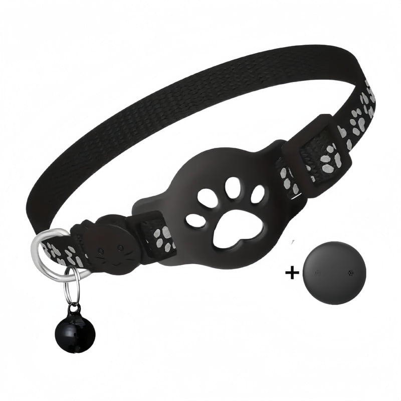 Cat Tracker GPS Collar for Cats (Only iOS) Electronic Pet Locator Waterproof Compatible with Apple Find My No Monthly Fee Advanced Tracking Solution Smart Collar for Pet Safety Ideal Small Large Cats