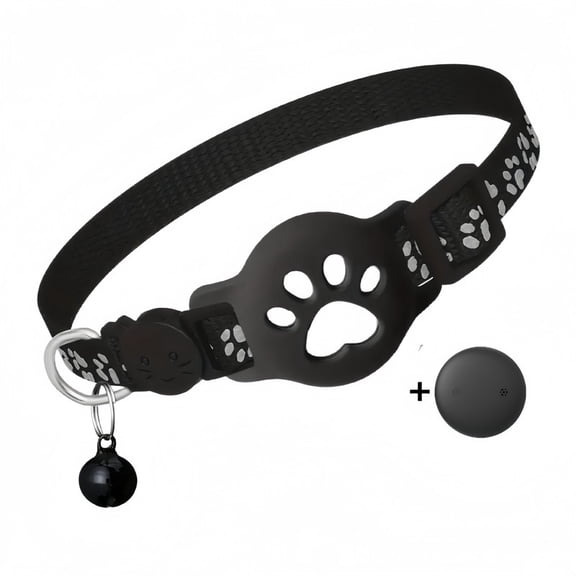Cat Tracker GPS Collar for Cats (Only iOS) Electronic Pet Locator Waterproof Compatible with Apple Find My No Monthly Fee Advanced Tracking Solution Smart Collar for Pet Safety Ideal Small Large Cats