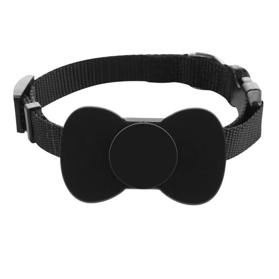 Cat Tracker,Tracking Pet Collar with IP53 Waterproof Finder Tag Case,No Monthly Fee Cat Tracker Compatible with Apple Find My (iOS Only),Breakaway Cute Bow Design,Black