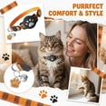 thumbnail image 1 of Cat Tracking Collar, Cat Bell Collar, Airtag Silicone Holder, Adjustable 6-12 in, Breakaway Buckle, Reflective Weave, Orange, 1 Pc, 1 of 6