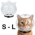 thumbnail image 1 of Cat Transparent Muzzle with Breathable Hood, Adjustable Kitten Helmet, Kitten Astronaut Helmet Prevent Pet from Biting Chewing Grooming Hoqqf _ L _ 1pc, 1 of 8
